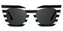 Cagle Cateye Black-White Glasses0