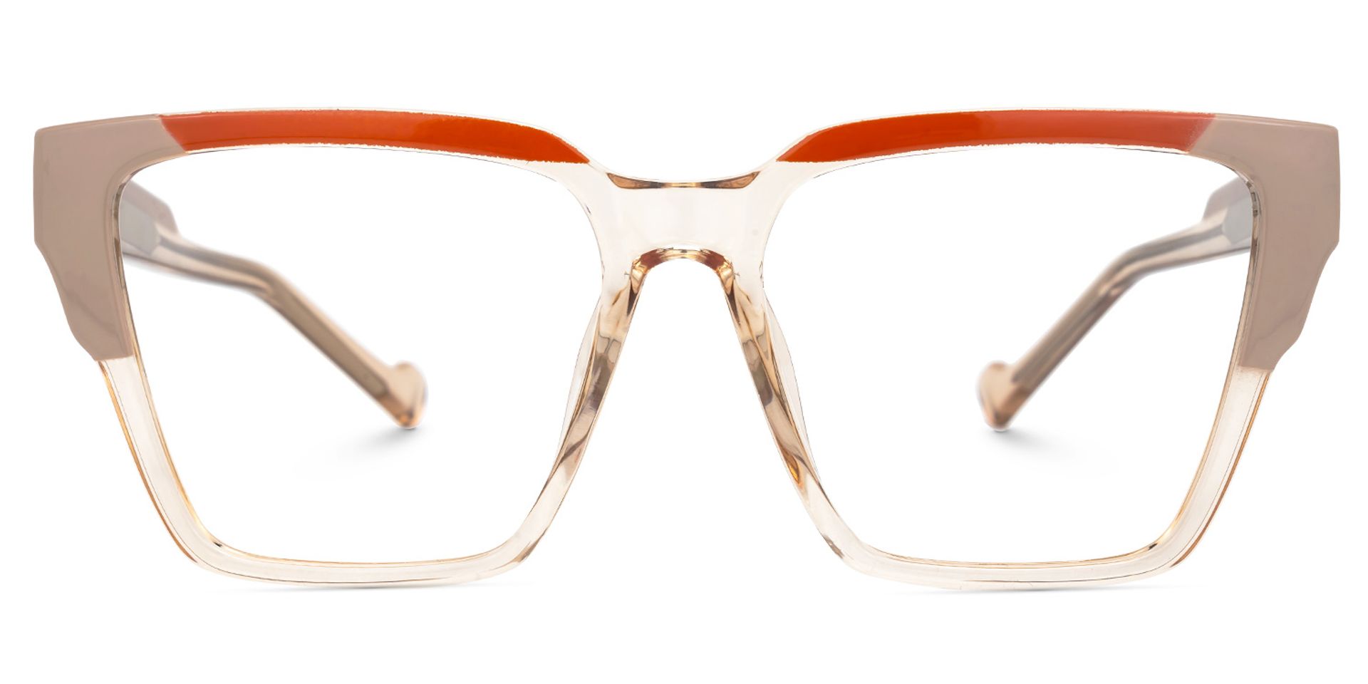 Crozier Square Beige Eyeglasses & Glasses Frames0