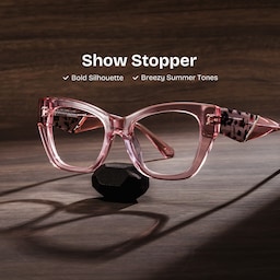 Skylar Butterfly Crystal Pink Glasses2