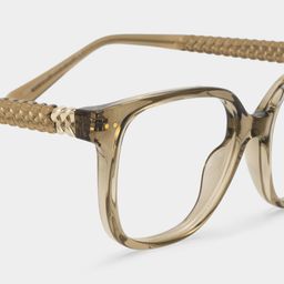 Clara Clear Brown Cat eye Glasses4
