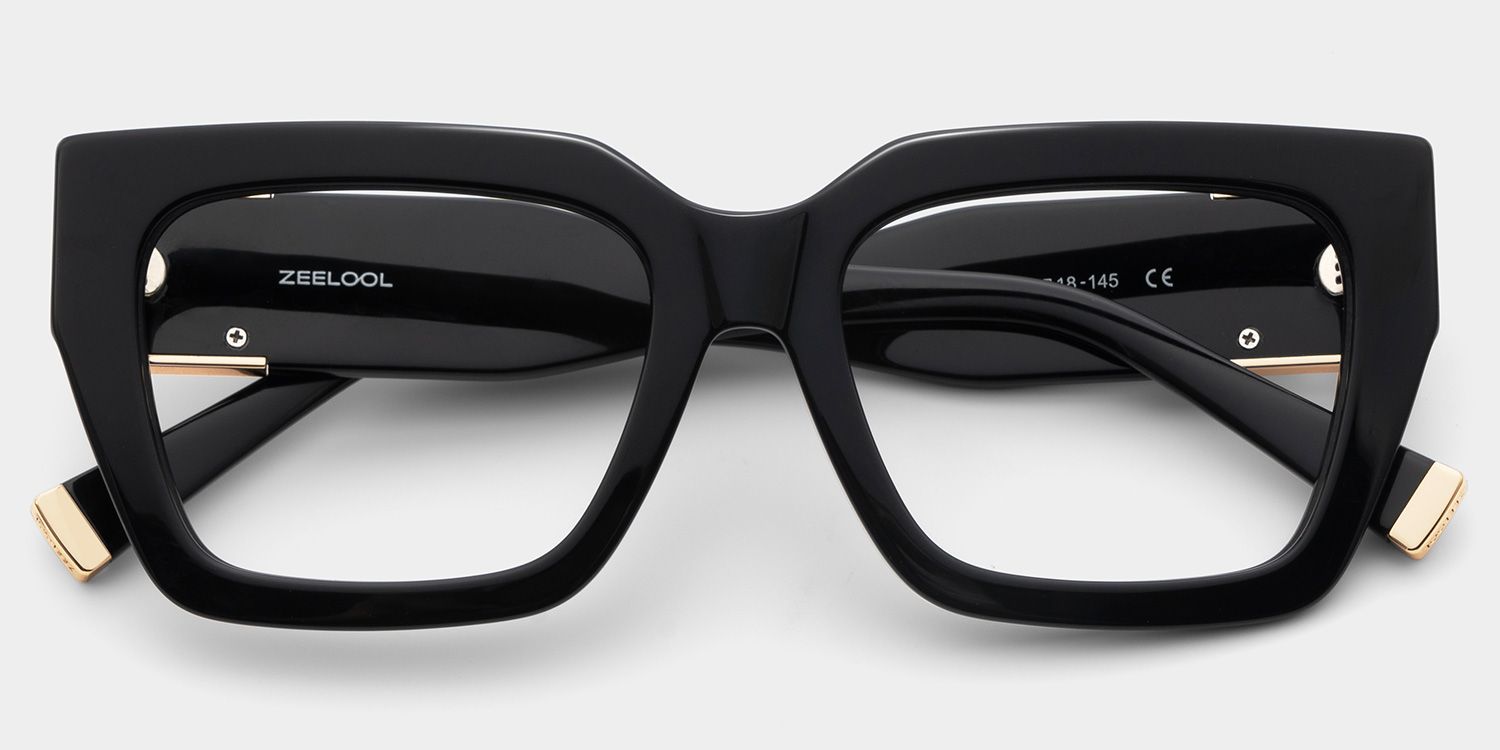 Maddox Black Frame Glasses with Square Frame Online | ZEELOOL3