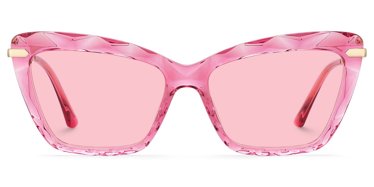 Juliet Rectangle Style Pink Frame Sunglasses | ZEELOOL