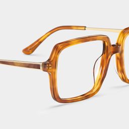 Beatrice Rectangle Yellow Glasses7