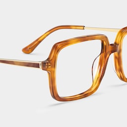 Beatrice Rectangle Yellow Glasses7