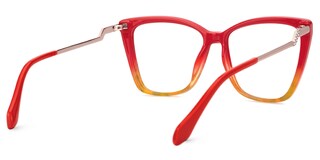 Awilda Cateye Red Glasses3