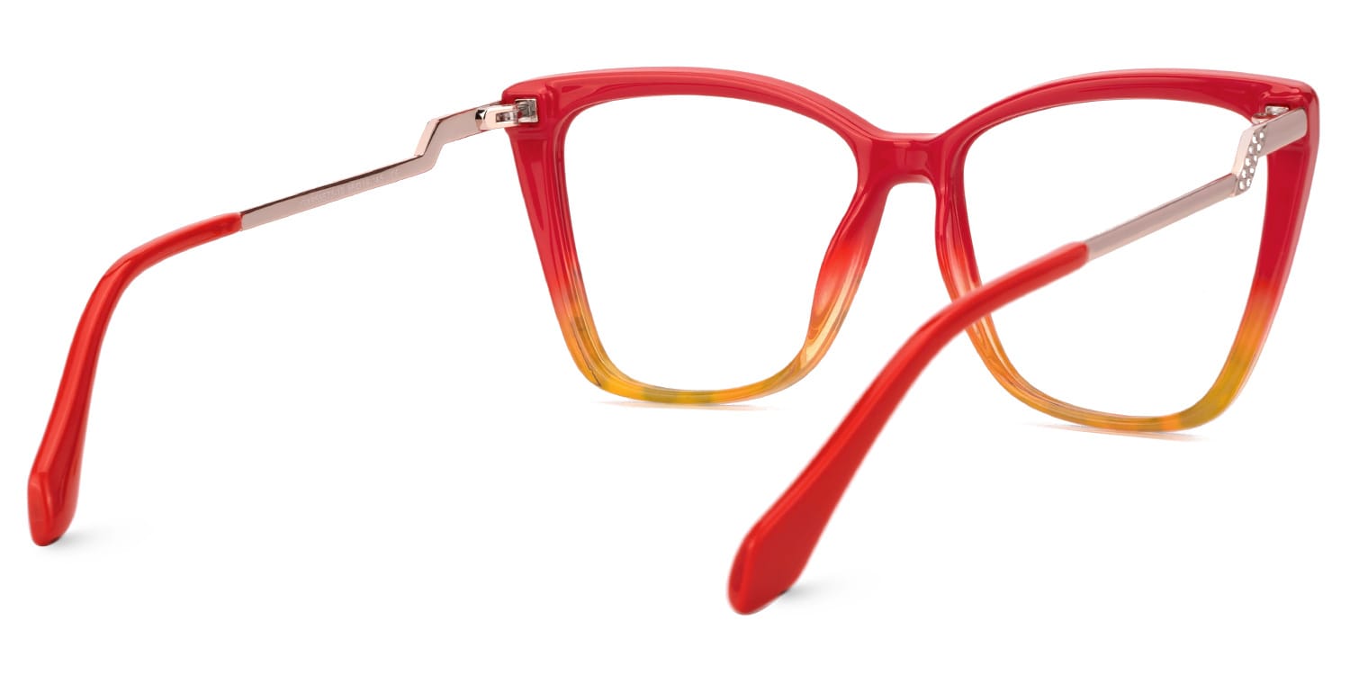 Awilda Cateye Red Glasses3