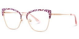 Harley Browline Pink Leopard Glasses3