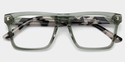 Henry Rectangle Gray Green Glasses2