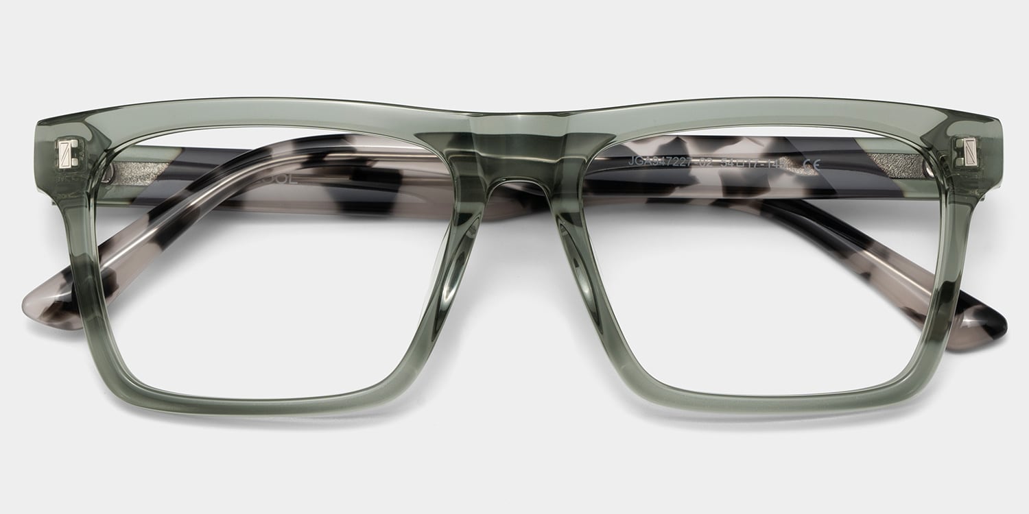 Henry Rectangle Gray Green Glasses2