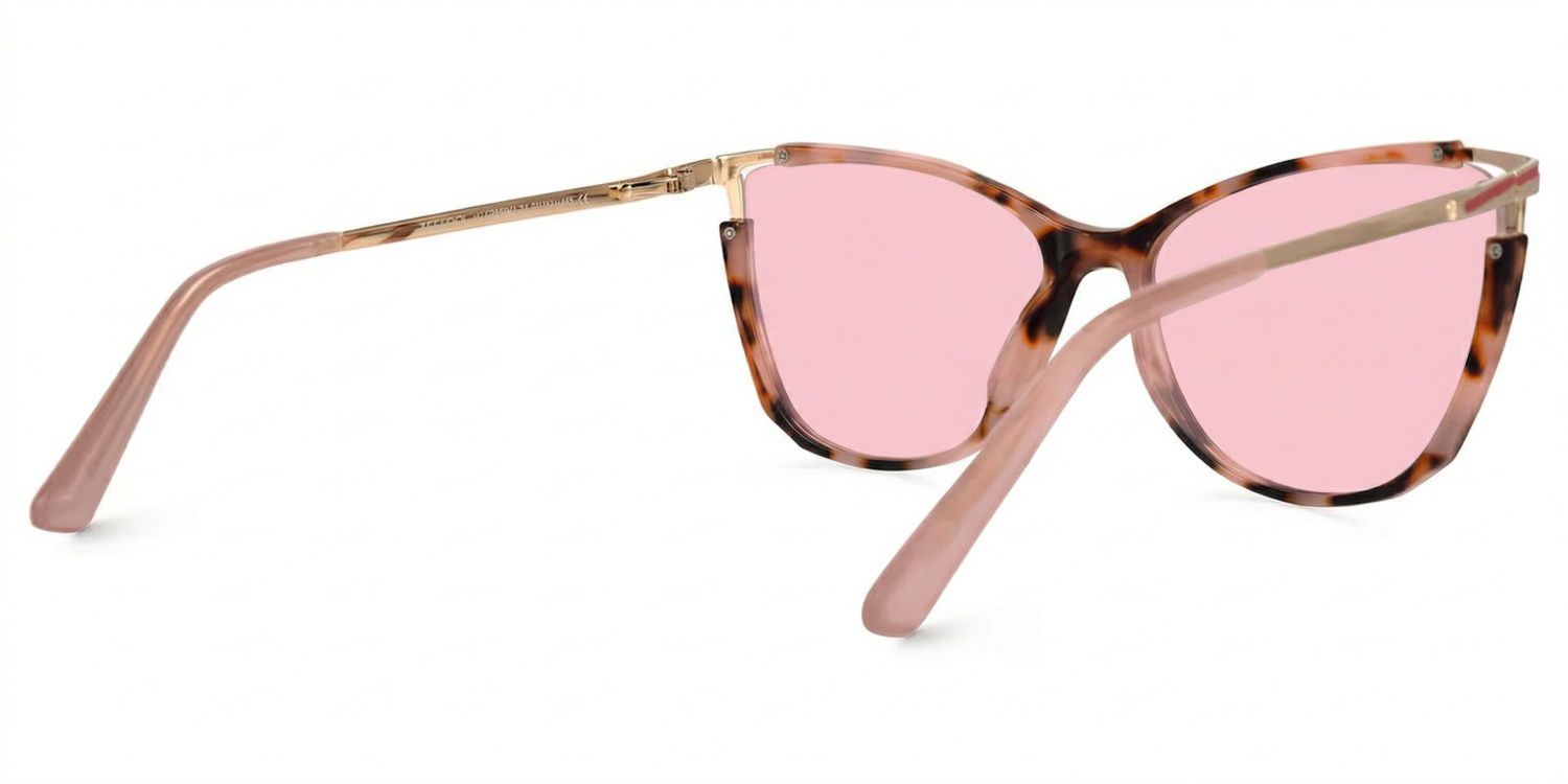 Cateye Yomary Pink and Tortoise Shell Glasses | Zeelool3
