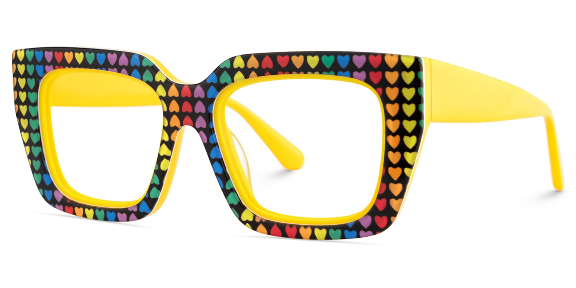 Kent Acetate Rainbow Frame Glasses with Square Shape | Zeelool3