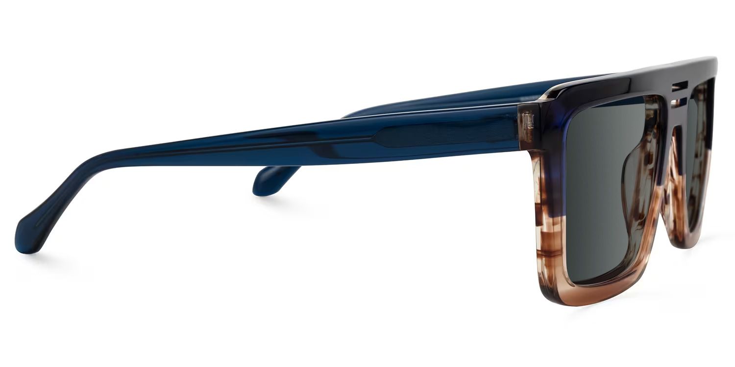 Yamilex Two-Tone Square Polarized Sunglasses for Driving | ZEELOOL2
