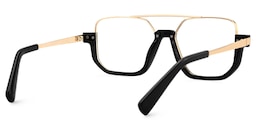 Oromiya Aviator Black Gold Glasses5