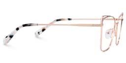 Loraine Rectangle Rose Gold Glasses2