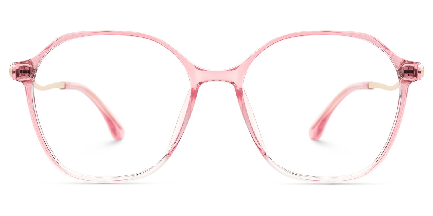 Lekesha Thin Geometric Pink Glasses For Sale  | Zeelool0