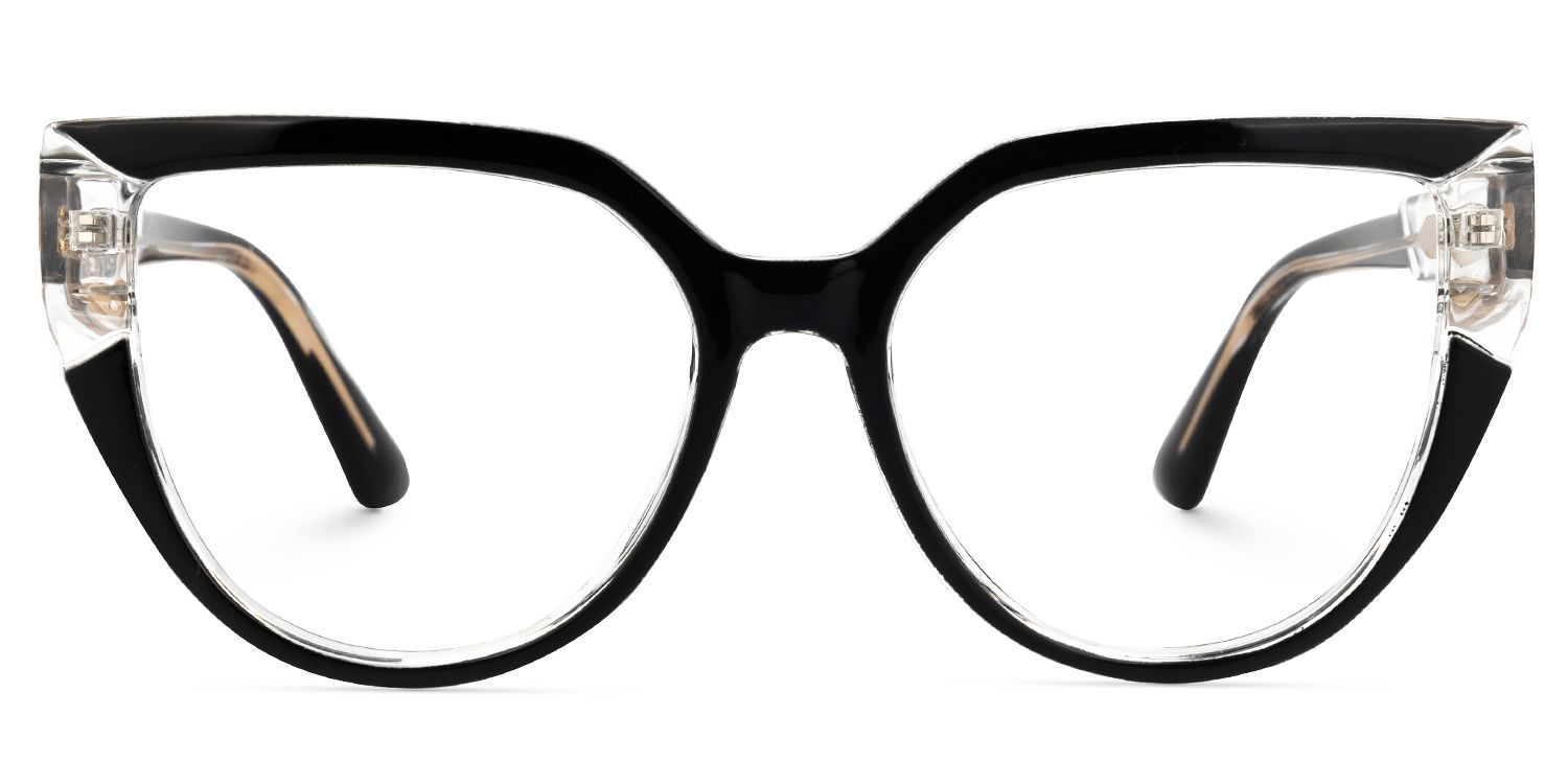 Cateye Damary Black-Clear Glasses on sale -Zeelool Glasses0