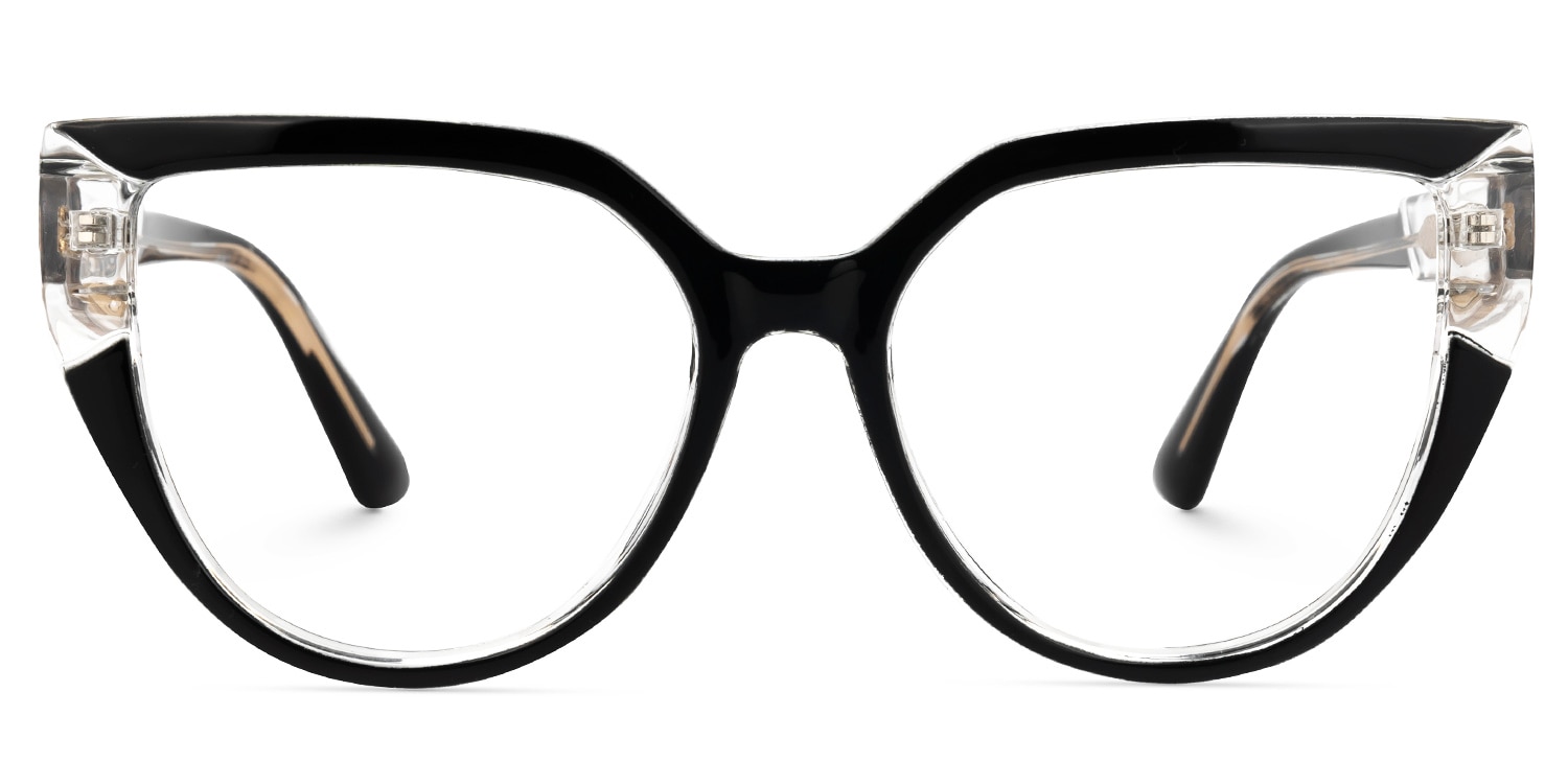 Cateye Damary Black-Crystal Glasses on sale -Zeelool Glasses0
