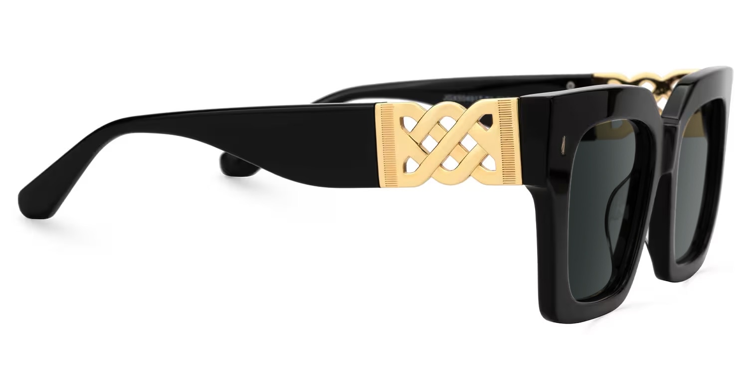 Cummings Square Black Glasses2