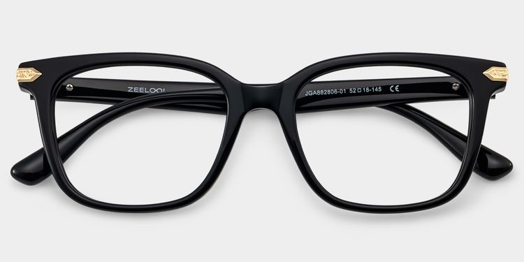 Thomas Rectangle Black Glasses