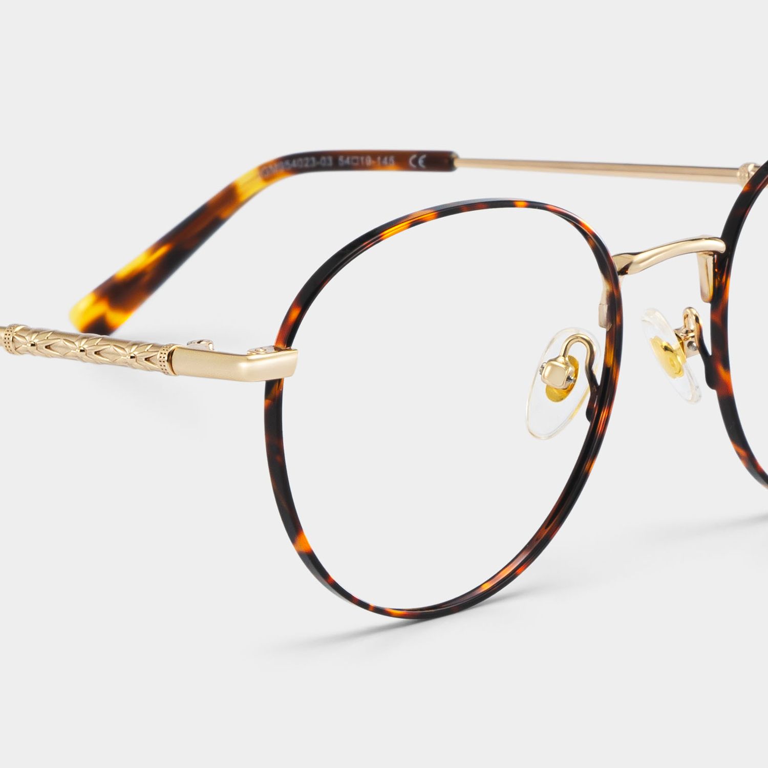 Ian Tortoise Frame Glasses with Round Frame Online | ZEELOOL5