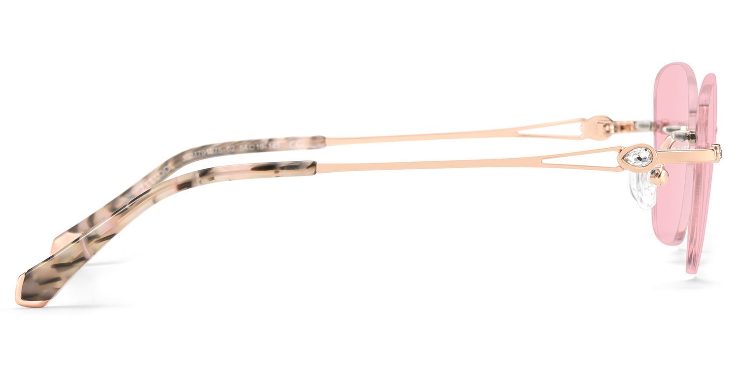 Seth Rectangle Rose Gold Frame Sunglasses Online Sale | ZEELOOL3