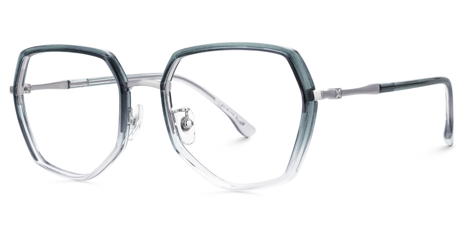 Kendra Geometric Acetate Full Frame Eyeglasses | Zeelool1