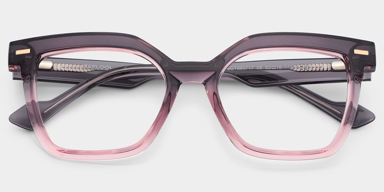 Pinette Two-Tone Square Nature Eyes Eyewear | ZEELOOL