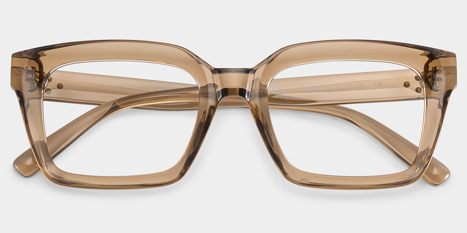 Grover Rectangle Eyeglasses and Beige Color Frames2