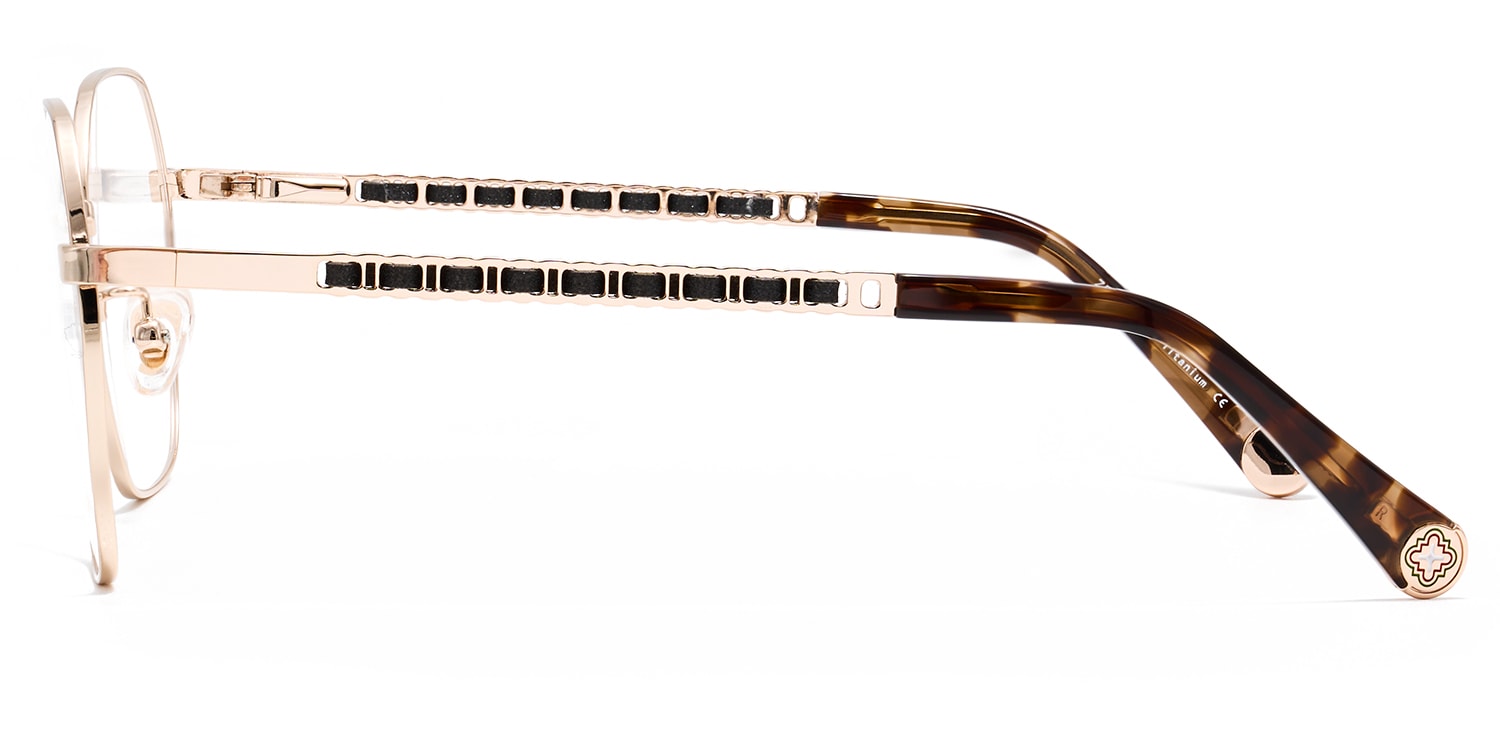 Dunbar Geometric Gold Glasses3