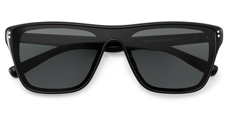 Paloma Aviator Black Polarized Sunglasses