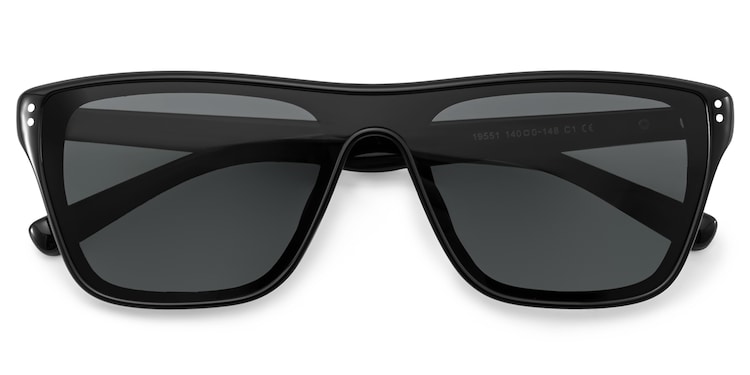 Paloma Aviator Black Polarized Sunglasses