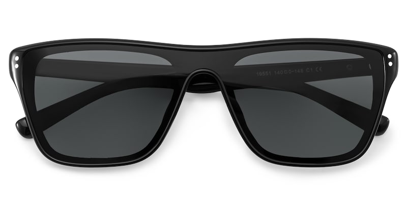 Paloma Aviator Black Polarized Sunglasses
