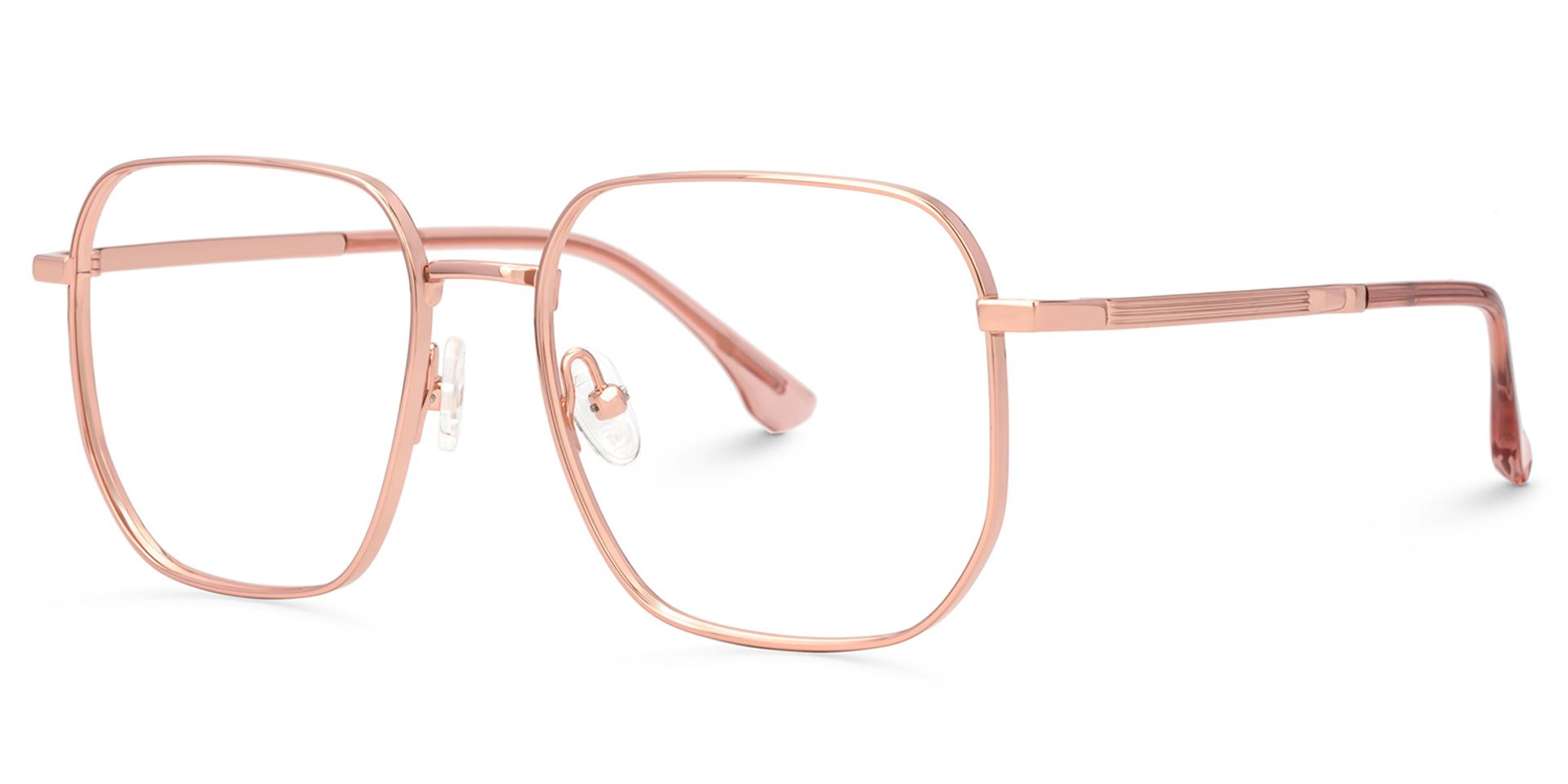 Kerbye Square Pink Eyeglasses with Titanium Material -Zeelool1