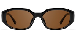 Kiara Geometric Black Sunglasses0