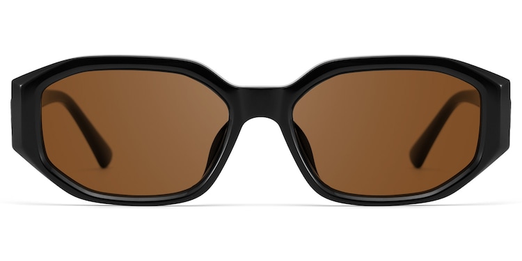 Kiara Geometric Black Sunglasses