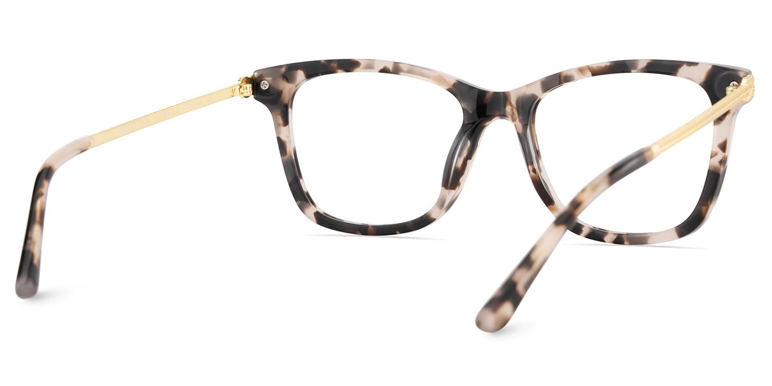 Vibert Rectangle Tortoise Glasses With Woven Metal Temples | ZEELOOL4