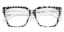 Juliane Rectangle Black White Glasses1