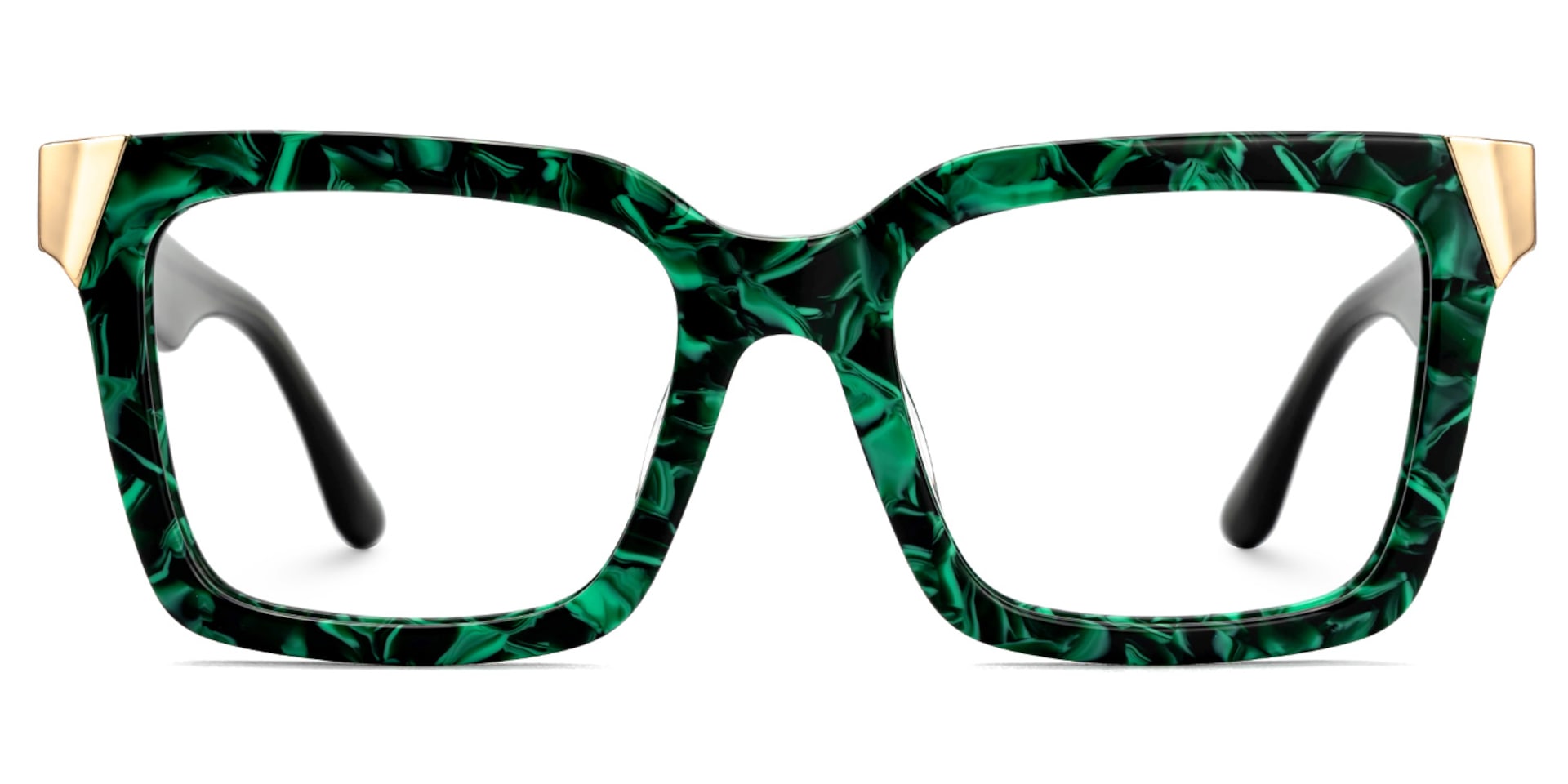 Square Shernia Green-Floral Frames Designer Glasses0