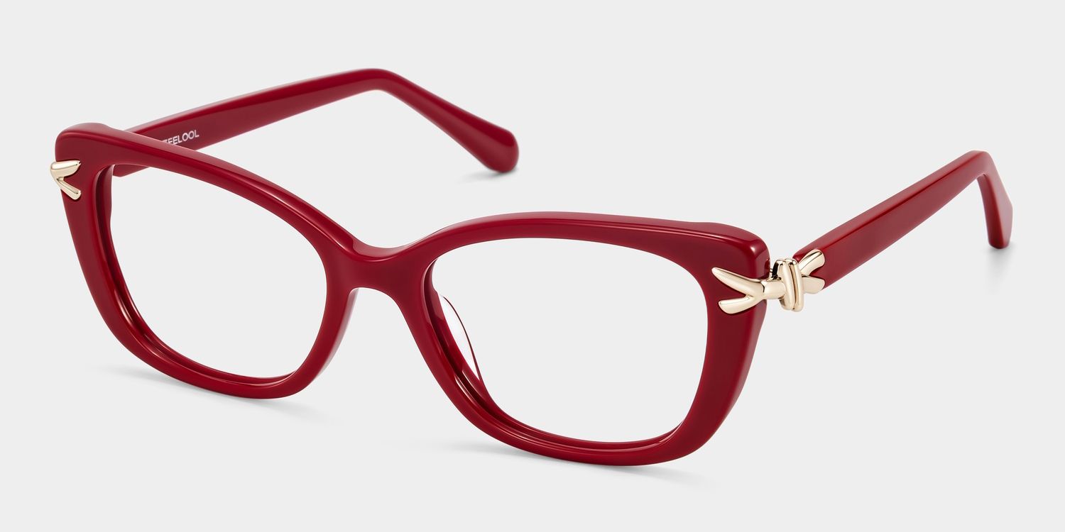 Isolde Red Cat-Eye Glasses | ZEELOOL3