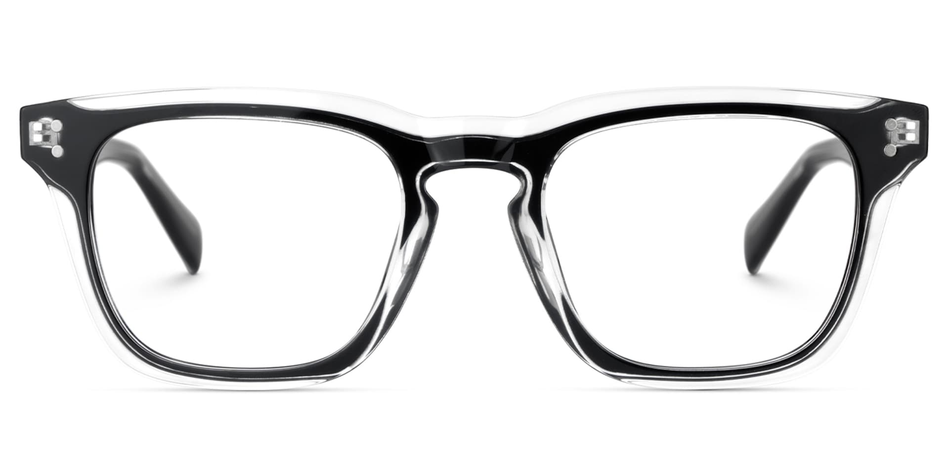 Tr90 Eyeglasses Frames With Rectangle Shape and Black Crystal Color1
