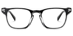 Liam Rectangle Black Crystal Glasses1