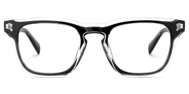 Liam Rectangle Black Crystal Glasses