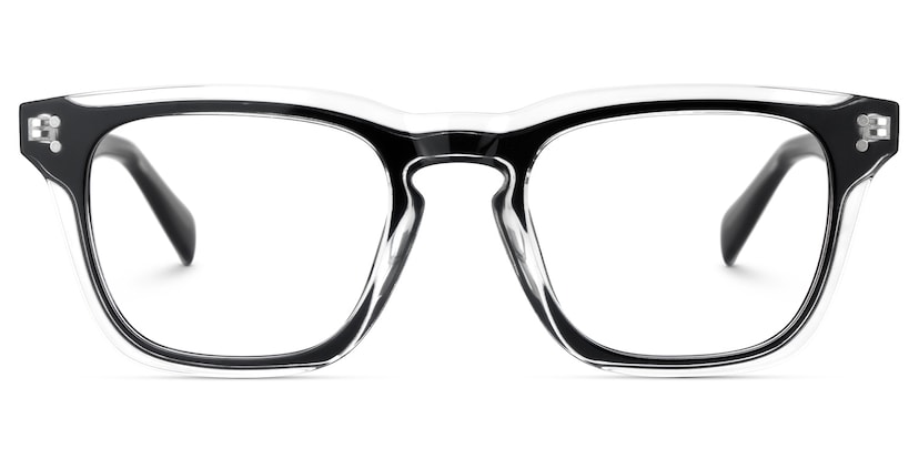 Liam Rectangle Black Crystal Glasses