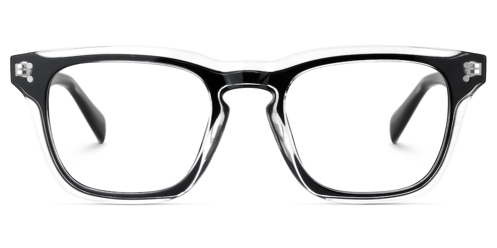 Liam Rectangle Black Crystal Glasses