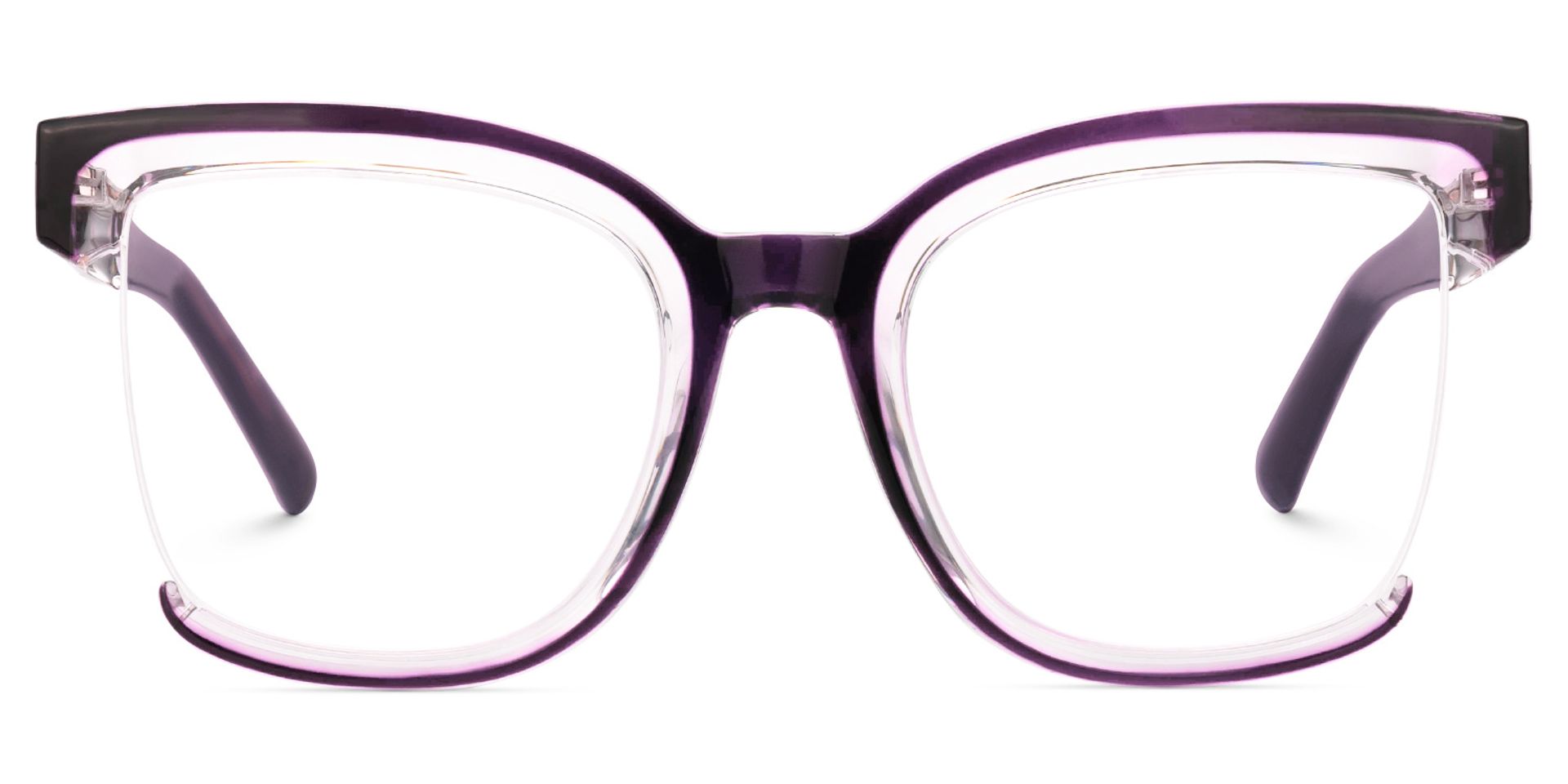Square Cadogan Purple Color Frame Glasses | Zeelool0
