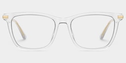 Selena Rectangle Clear Glasses1