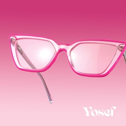Yosef Cat-eye Bright-Pink Glasses0