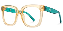 Ebony Square Beige Glasses1