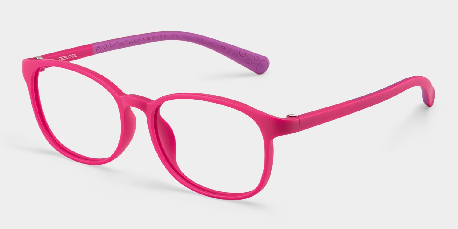 Kids Rectangle PinkAmaker Frame Glasses | Zeelool2