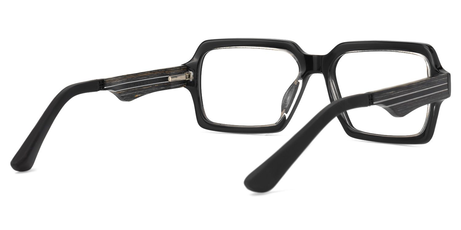 Bentley Square Black Eyeglasses with Mixed Materials -Zeelool3